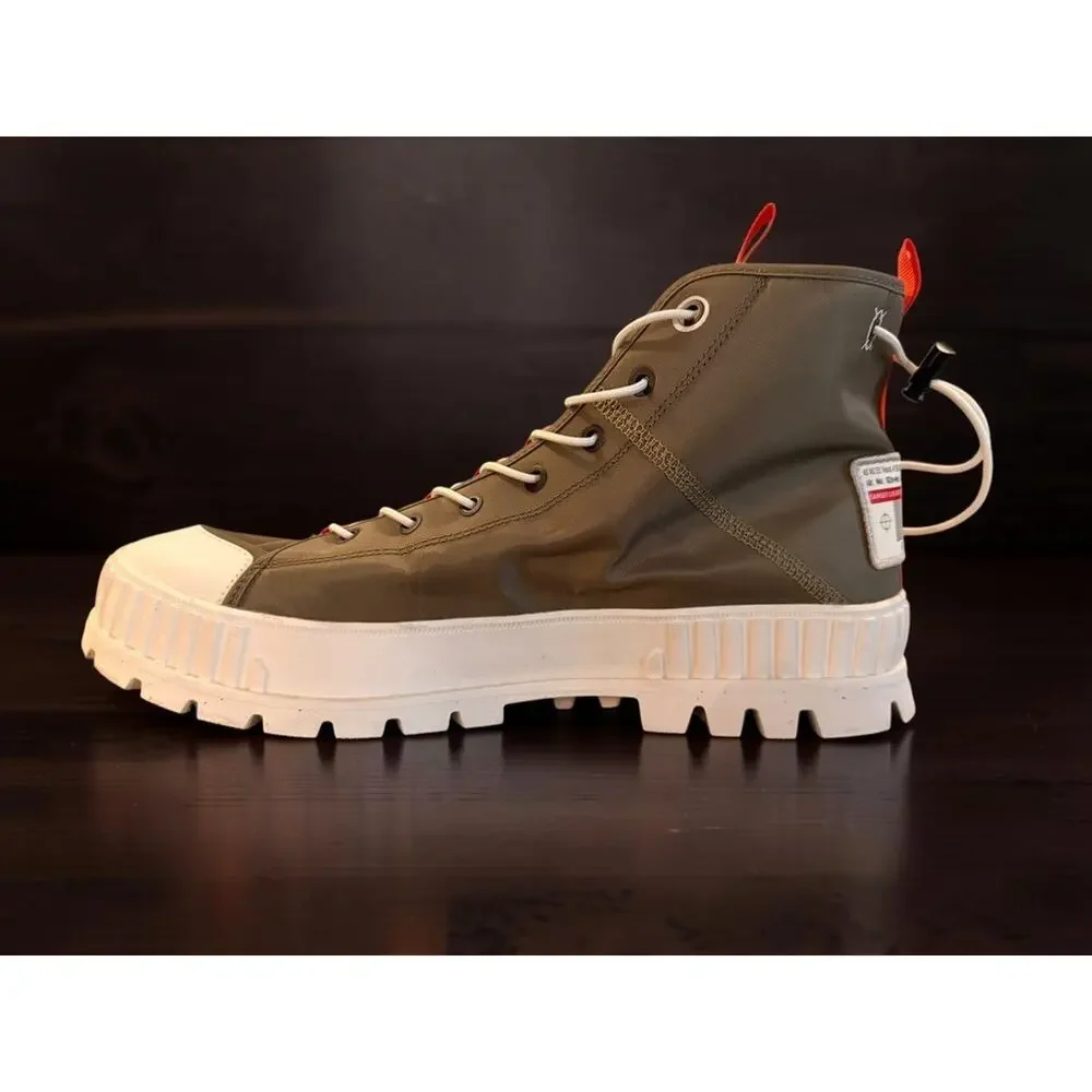 Palladium Pallashock Mid Ticket to Earth Dusky Green Men's Boots Size 13